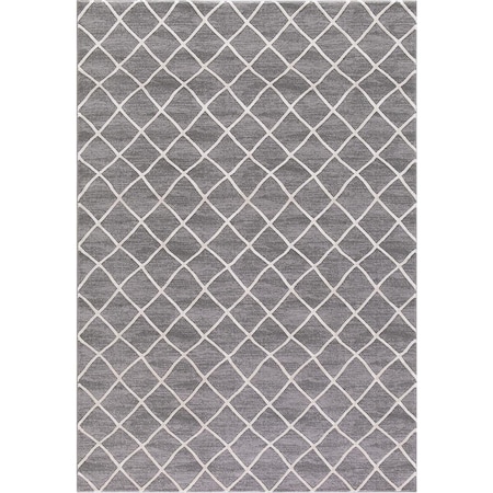 Concord Global 6 ft. 7 in. x 9 ft. 3 in. Thema Teo - Ivory, Gray 29726